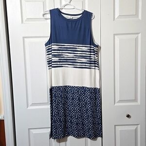 Pixie Lady Blue & White Dress, Size XL, NWOT